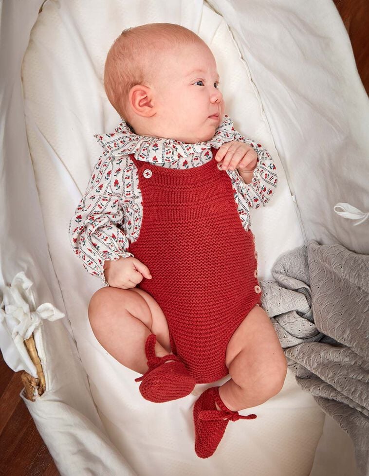 Macacão de malha granada