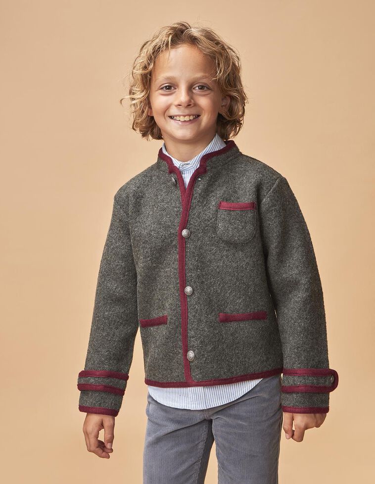 Casaco austríaco de lã verde