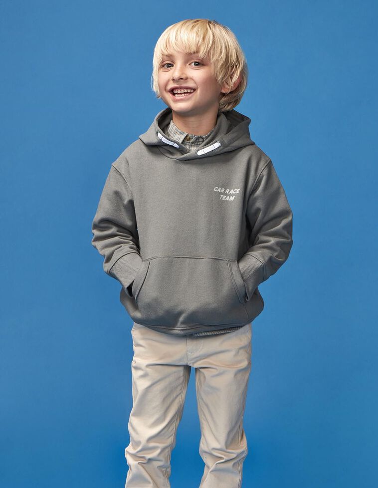 Sweatshirt com estampa de carro verde escuro