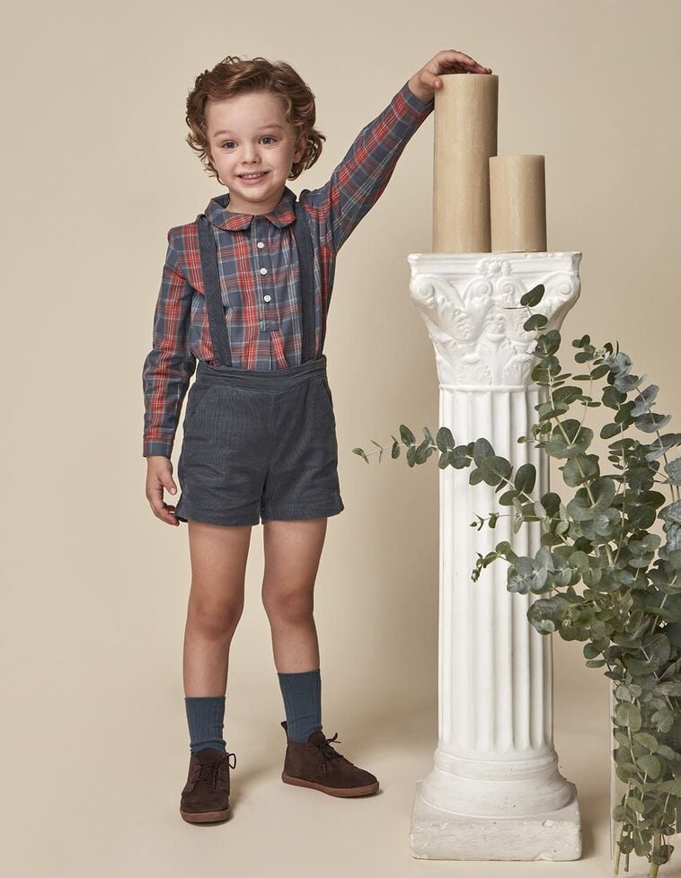 Calções com alças removíveis azul claro