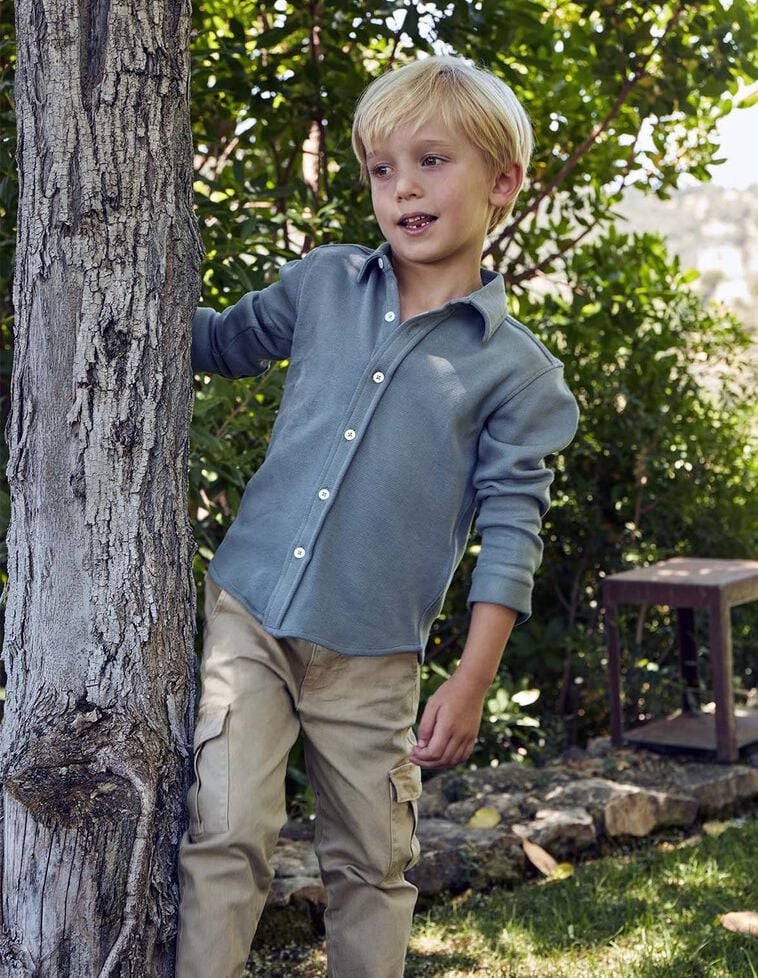 Camisa polo verde escuro