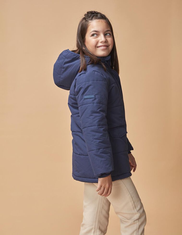 Casaco de penas azul