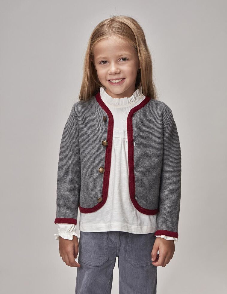 Casaco estilo austríaco cinzento