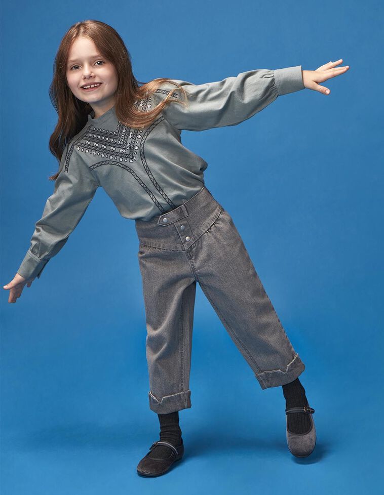 Calças de ganga cinza