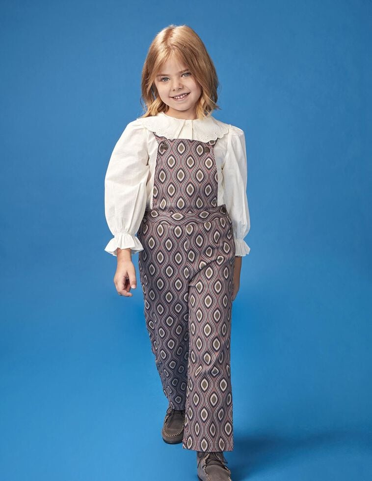 Macacão estampado roxo