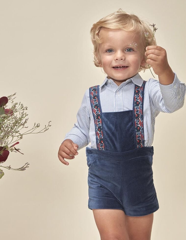 Camisa às riscas branca