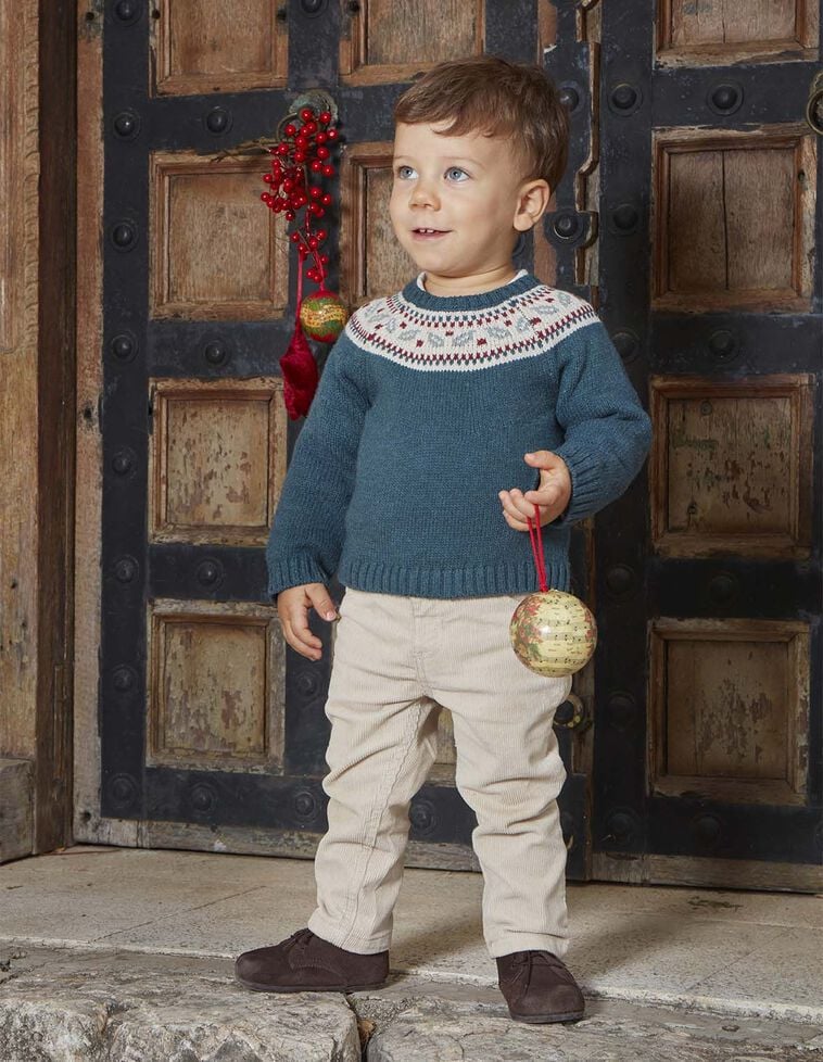 Camisola com greca verde