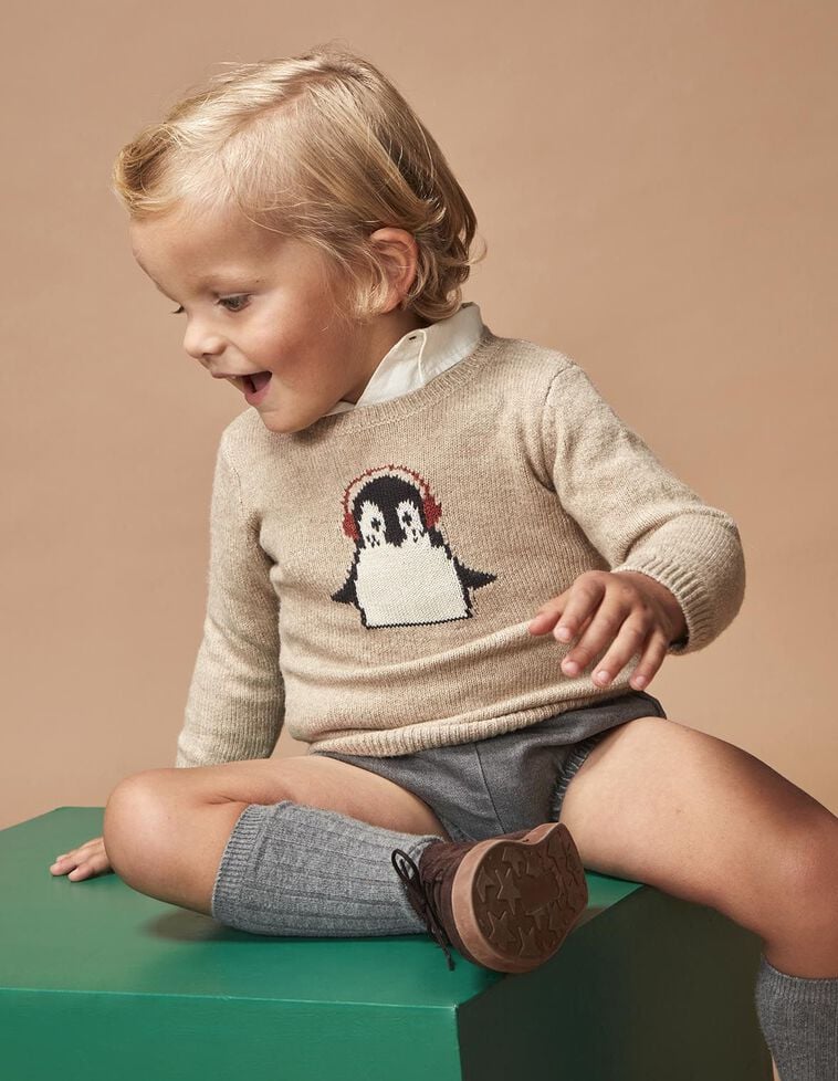 Camisola pinguim pedra