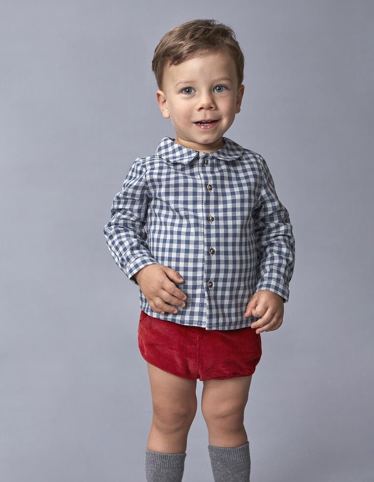 Bombacha de veludo cotelê vermelho