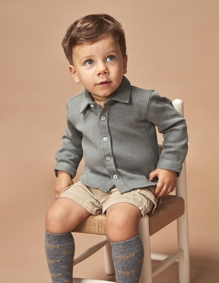 Camisa polo verde escuro