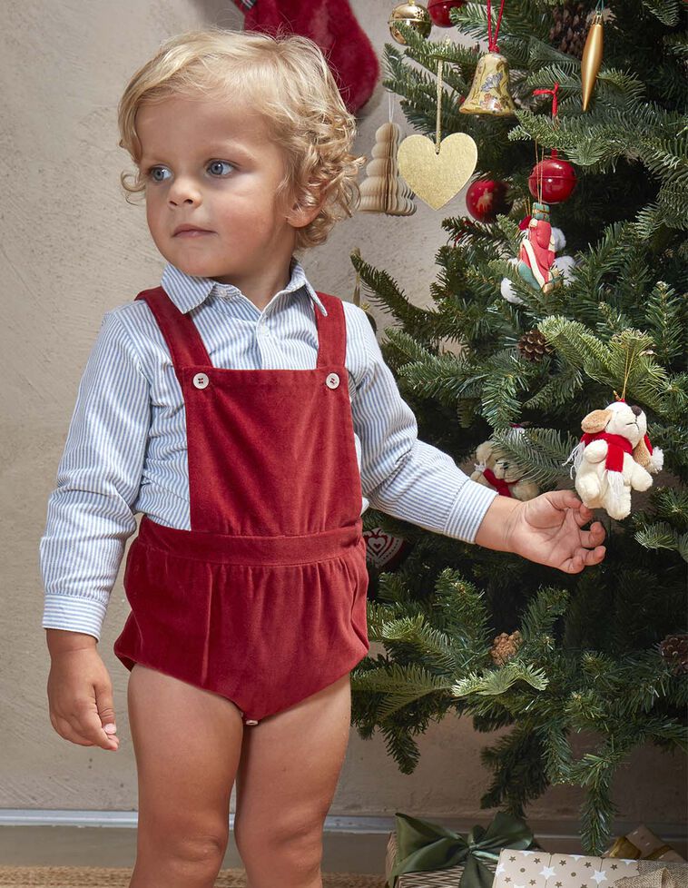 Macacão de veludo granada