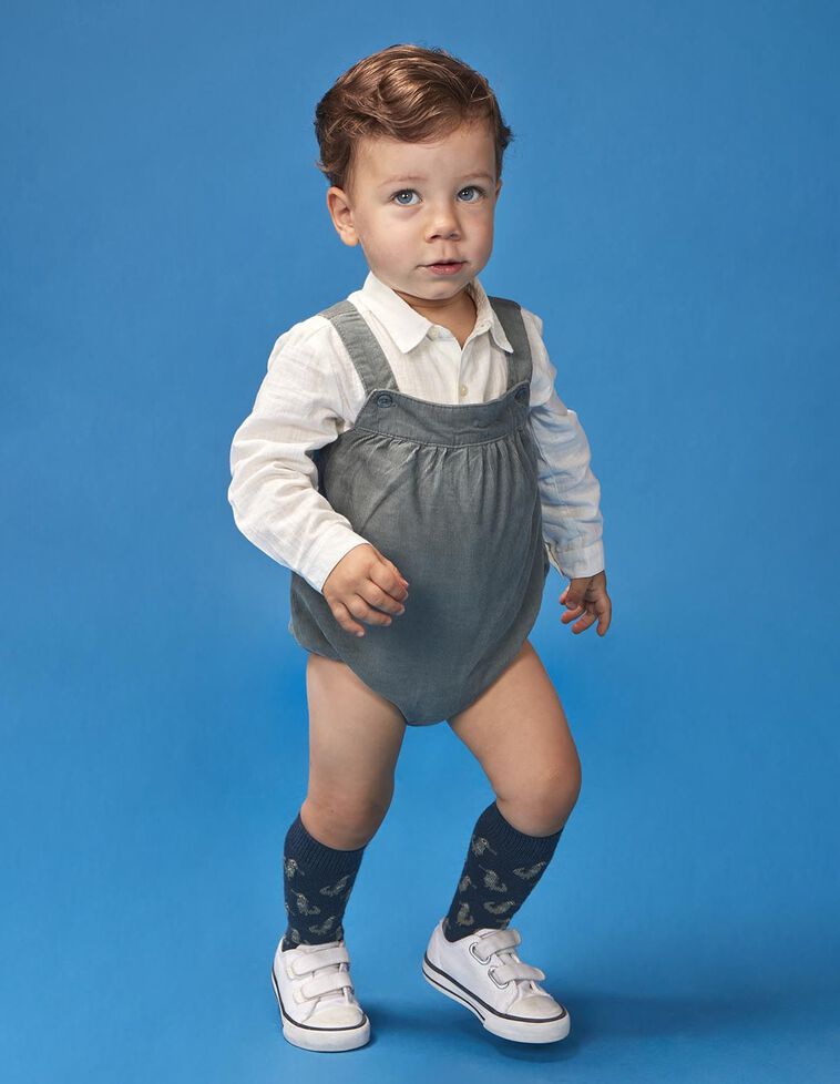 Macacão de micro-canvas verde escuro