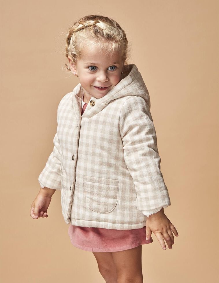 Casaco acolchoado castanho claro