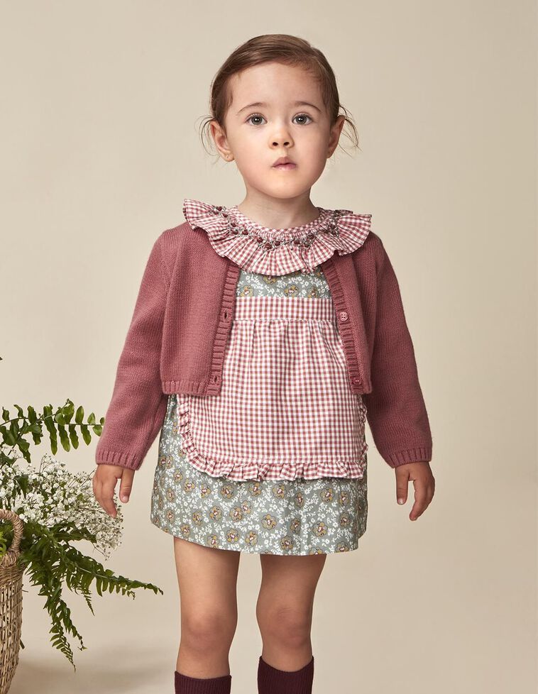 Casaco básico curto rosa