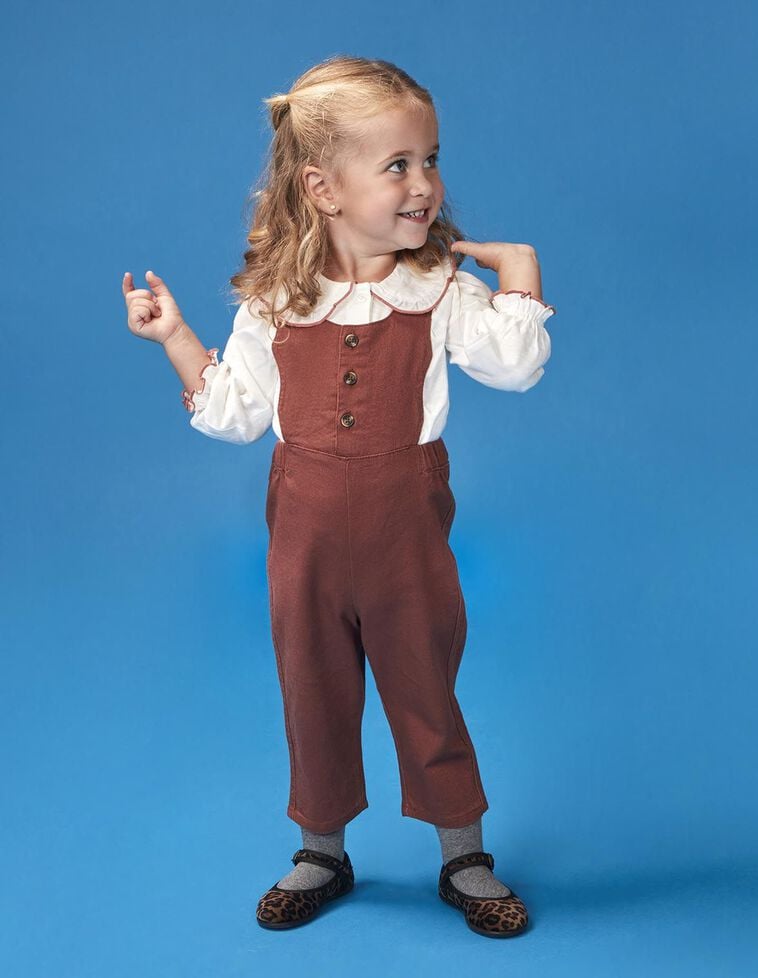 Macacão com ondas castanho