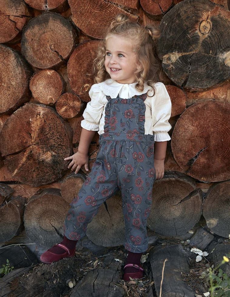 Calças com alças verde-petróleo