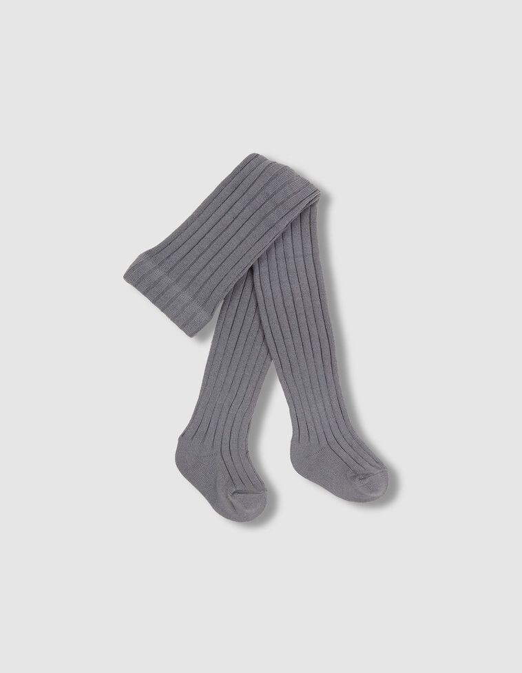 Collants canelados verde escuro