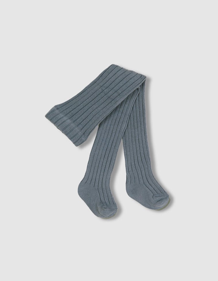 Collants canelados azuis claros